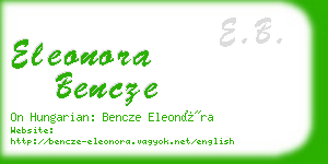 eleonora bencze business card